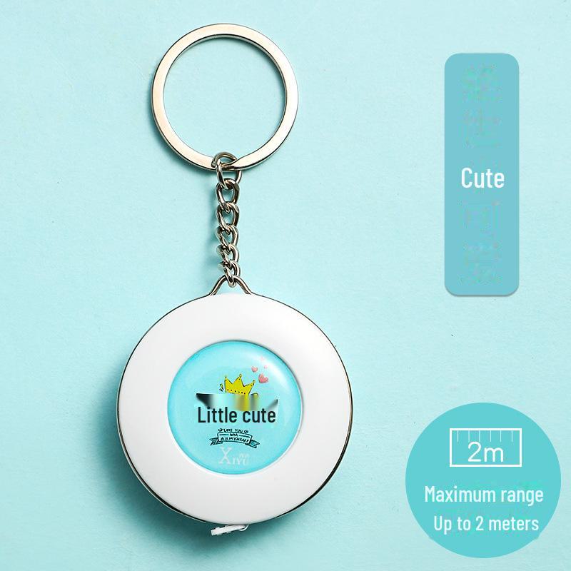 Мини-портативная рулетка 2 м - мягкая, телескопическая, самоблокирующаяся линейка с брелоком