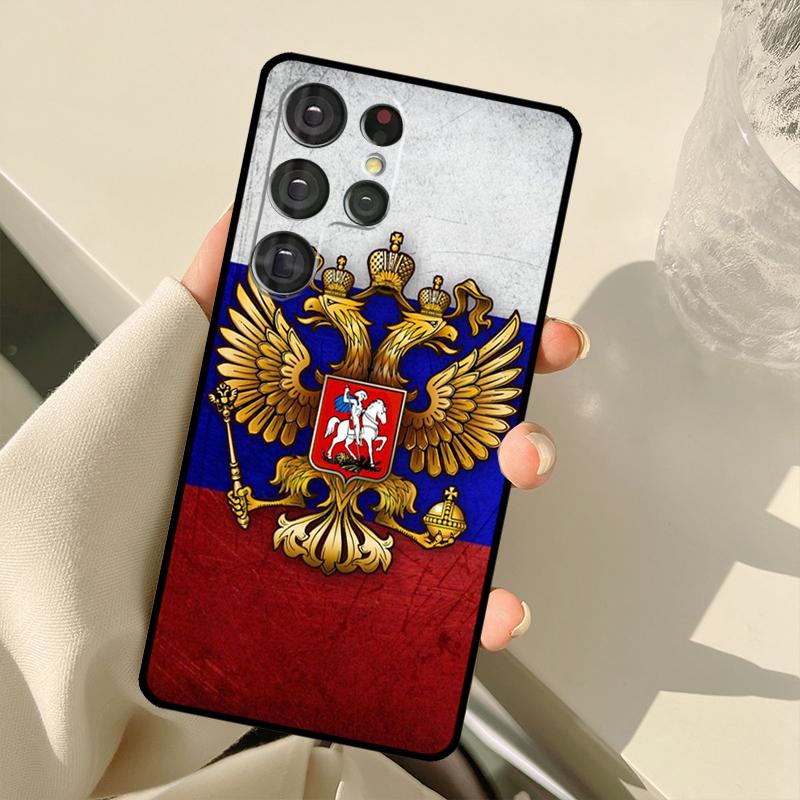 Эмблема с российскими флагами для Samsung Galaxy S21 S22 Ultra Note 20 S8 S9 S10 Plus Note 10 Plus S20 FE, чехол для телефона