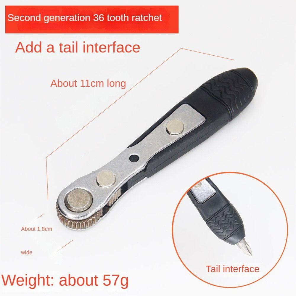 Мини-трещотка с 36 зубьями, двухсторонняя отвертка, поворотная угловая отвертка для узких небольших пространственных зазоров, Г-образная