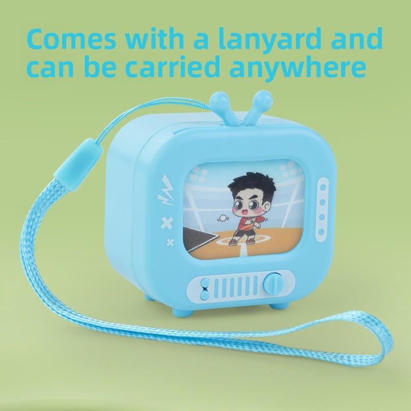 Childrens Cartoon Led Tv Pendant Light Sound Keychain Gift For Boys And Girls