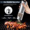 Electric Salt And Pepper Grinder Stainless Steel Automatic Pepper Grinder Adjustable Coarseness Refillable Mills Battery Powered
