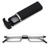 Hinge Men and Women Half Frame Reading Glasses with Case Presbyopia Eyeglasses Anti Eyestrain