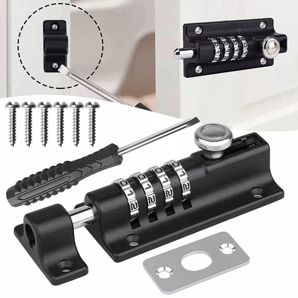 Thicken Combination Locking Bolt Solid Sliding Door Password Lock for Shed Gate Fences