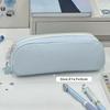 Soft Touch Pencil Case Portable Pen Pouch Simple Stationery Organizer Back To School