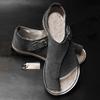 Обувь большого размера новые европейские и американские ретро сандалии с носком женские однотонные сандалии на плоской подошве женские