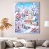 Зимняя хижина Полный 11CT DIY Набивной набор для вышивания крестом 40x55см Наборы для начинающих для вышивания для взрослых Домашний декор