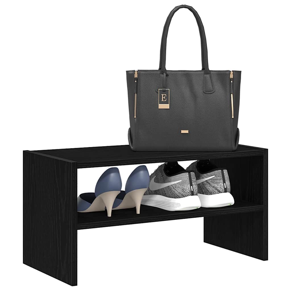 Stackable Shoe Rack in Black Oak Finish 60 x 30 x 30.5 cm