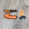 Mountaineering Hiking Sunset Airplane Badge Embroidery Velcro Cloth Sticker Outdoor Backpack Decoration Embroidery Sticker
