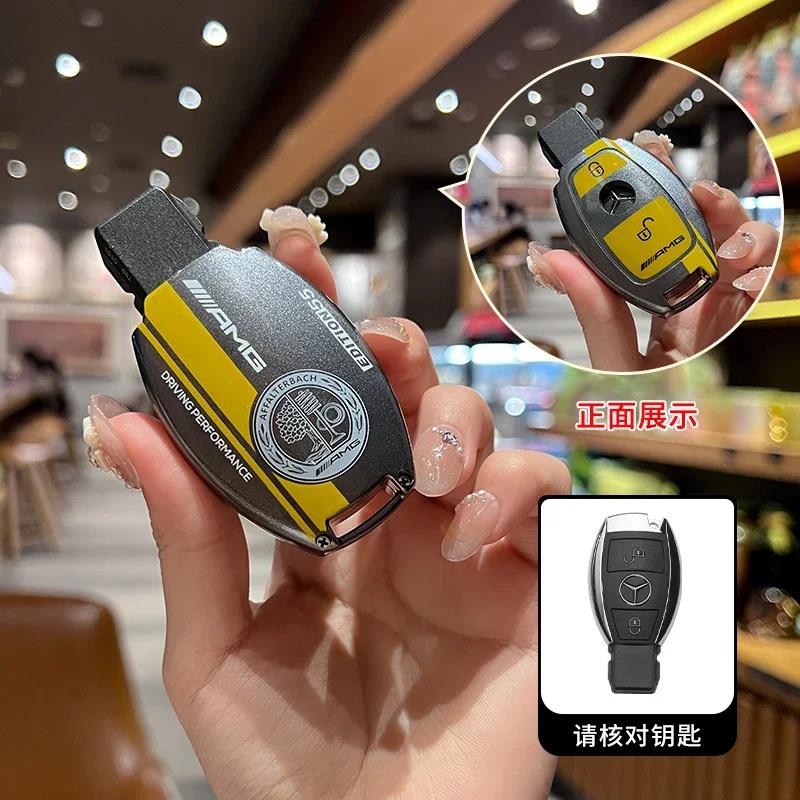 Fashion ABS New Styling Car Logo Remote Key Case Cover Shell For Mercedes Benz A B C S Class AMG GLA CLA GLC W176 W221 W204 W205 ZY3