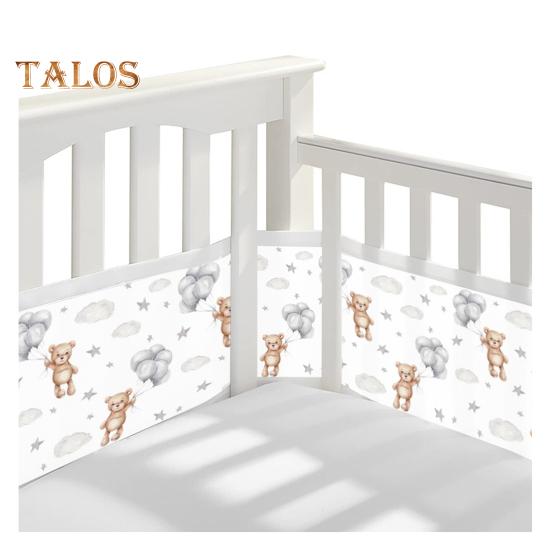 Дышащая сетчатая подкладка для кроватки с двухсторонними ремнями. Сетчатый барьер для безопасности детской кроватки. Простая установка. Защита конечностей. Бампер для кроватки.