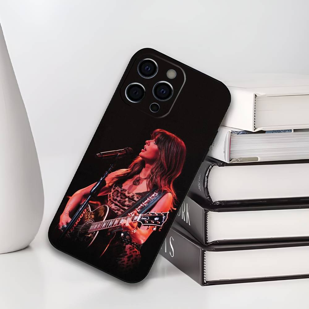Чехол для телефона E-Ella L-Langley Singer для iPhone 17,16,15,14,13,12,11 Plus,Pro Max,XS, Мягкий черный чехол