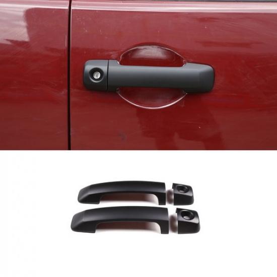 Matte Black Exterior Side Door Handle Cover Trim For Toyota FJ Cruiser 2007-