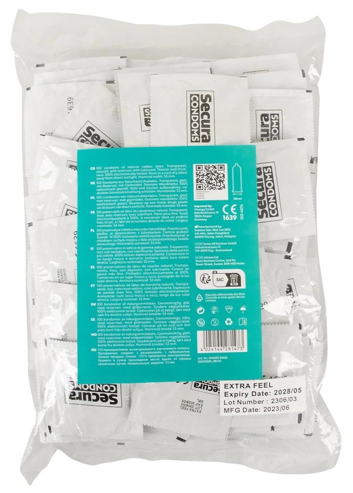 Secura Extra Feel - Extra Thin Condoms 100pcs Bag