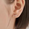 [ELLE Jewelry] Серьги-гвоздики с крестиком и фианитом 14K GF ELGPEE568