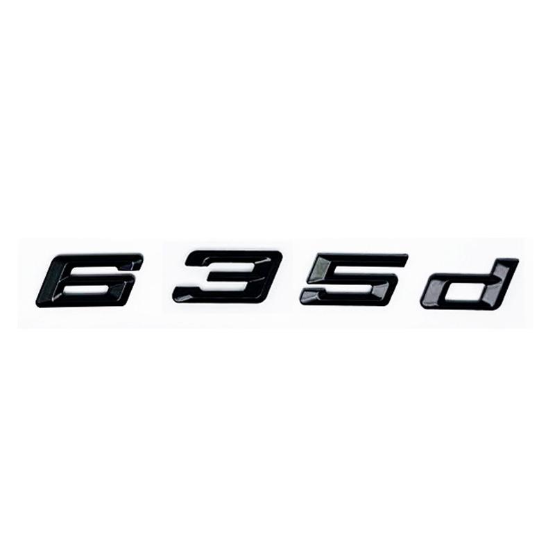 New ABS Alphanumeric Trunk Emblem for BMW 6 Series E63 E64 F06 F12 F13 - 620d 625d 628d 630d 635d 640d 645d 650d Logo Sticker