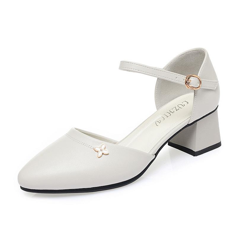 Модные новые женские повседневные туфли-лодочки 2024 весна-лето модные черные туфли на низком каблуке женские рабочие туфли винтажные женские толстые туфли с пряжкой в одно слово