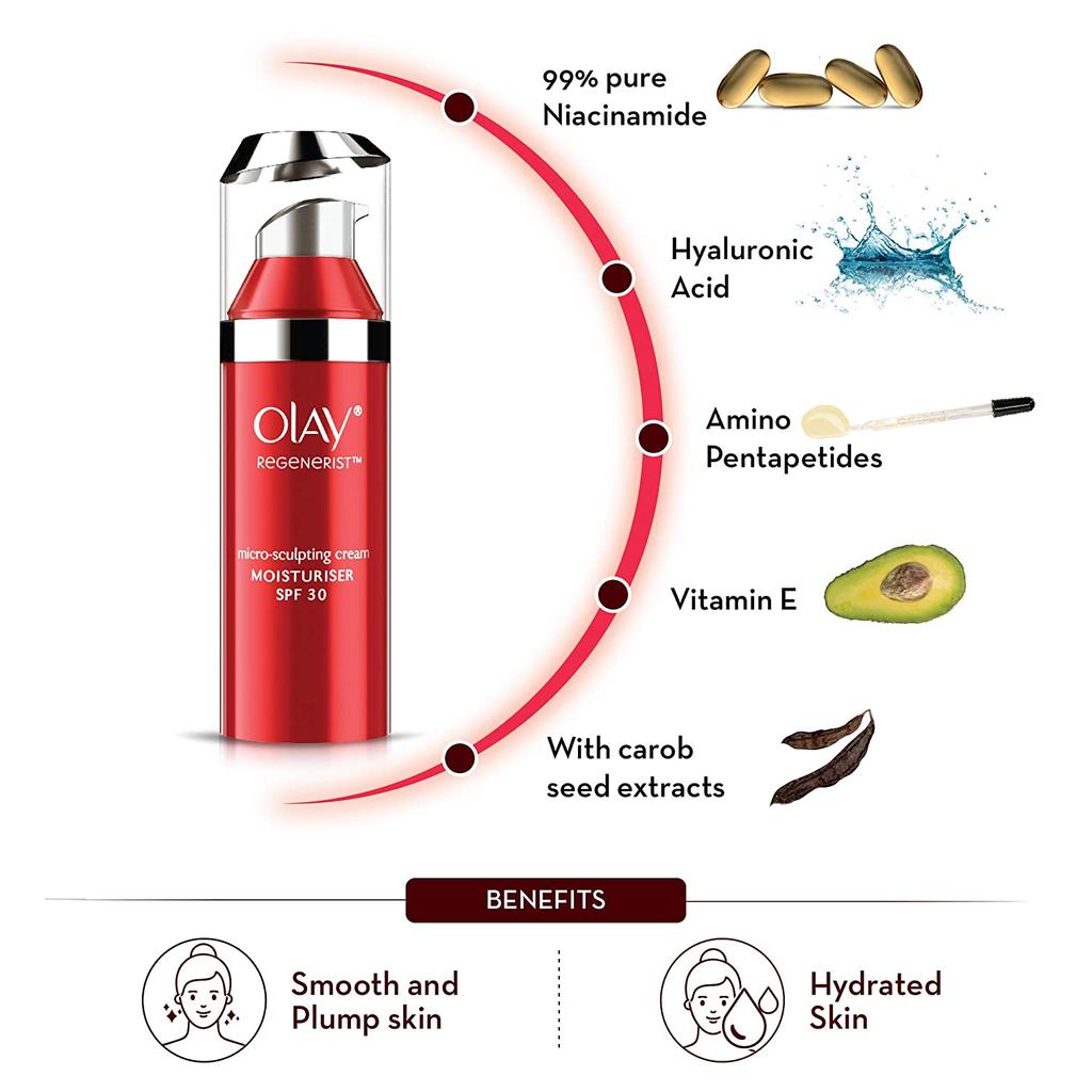 Olay Дневной крем Regenerist Микроскульптурирующий SPF 30, 50 г