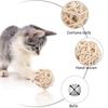 Rattan Cat Ball, Faux Feather Fun Toy, Bell, Interactive Ball, Pet Supplies, 2 Pcs.