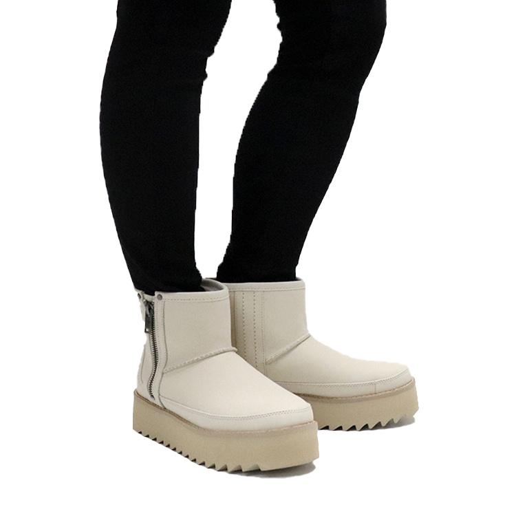 (WMNS) UGG F19 Classic Rebel Biker Mini Розовый на флисовой подкладке Женский 1105313-BONE