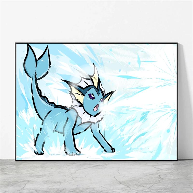 Canvas Wall Art Pokemon Genga Aesthetic Poster Cuadros Best Gifts Kid Action Figures Modern Home Modular Painting Waterproof