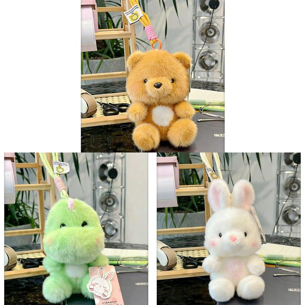 Cute Plush Bunny Doll Pendant For Girls Gift Soft Toy Keyring Accessory