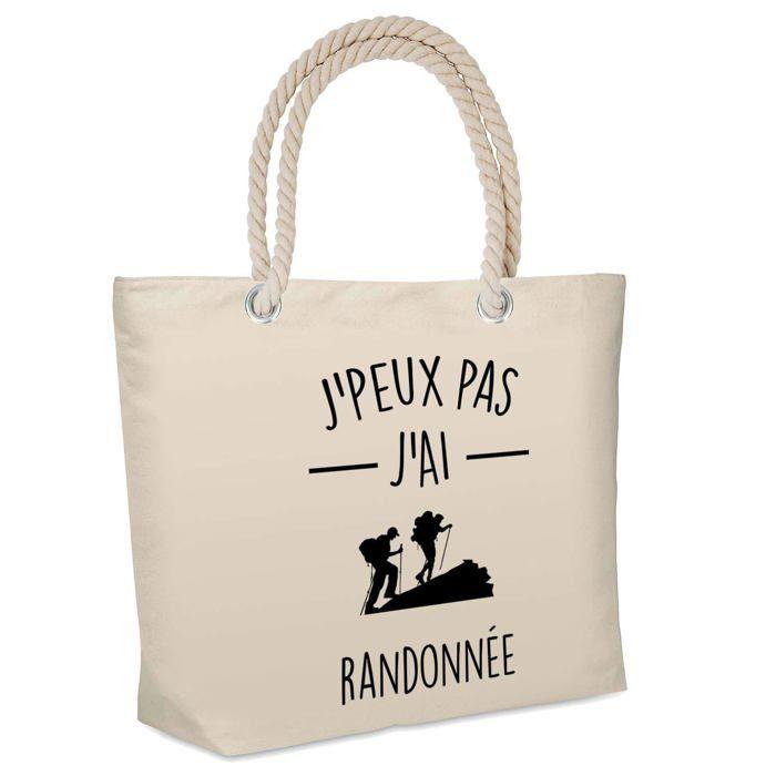 Sac de plage - PLANETEE - J'peux pas (isotherme de plage Randonnée) - Coton - Grande contenance - Imprimé en France