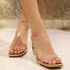 Fashion Summer Women Pumps Sandals PVC Jelly Slippers Open Toe High Heels Women Transparent Slippers Shoes Heel Clear Sandals