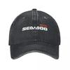 Кепка унисекс Seadoo Mechanic Rotax Power, джинсовая с эффектом потертости, стираная, кепка, повседневная, для улицы, летняя, с регулируемой посадкой, кепка от солнца