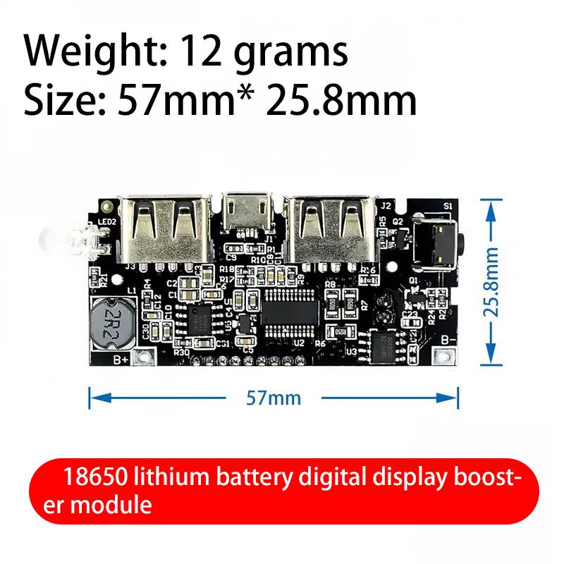 Модуль повербанка мобильный источник питания повышающий DIY 18650 литиевая батарея цифровой дисплей двойной USB выход плата зарядки материнская плата