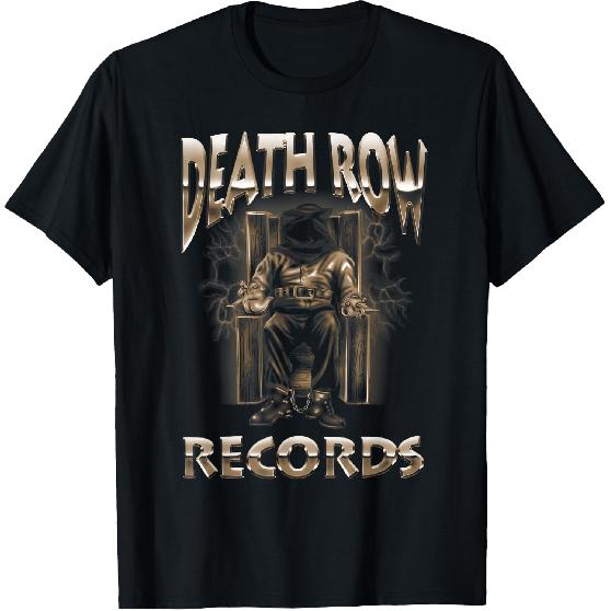 Official Death Row Records Brown Chrome Logo T-Shirt