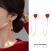 Серьги Banyan Tree S925 Silver Chinese Heart Knot Red для женщин