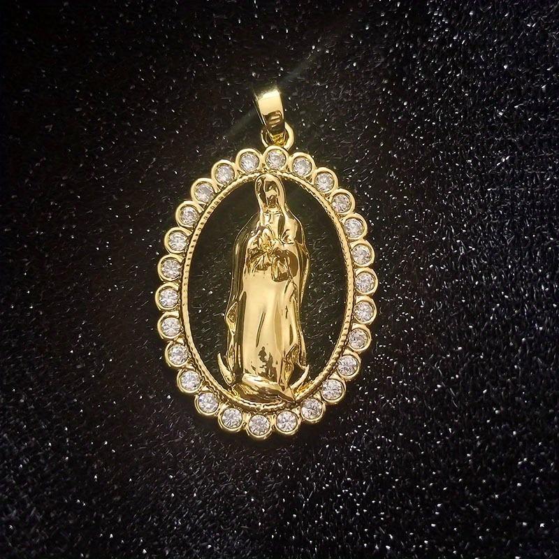 European and American Fashion Virgin Mary Pendant Necklace for Women Lucky Amulet Christian Religious Jewelry Accessories Gift
