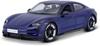 Burago Porsche Taycan 2019 Металлическая модель автомобиля, Масштаб 1/24, Синий [Импортный]