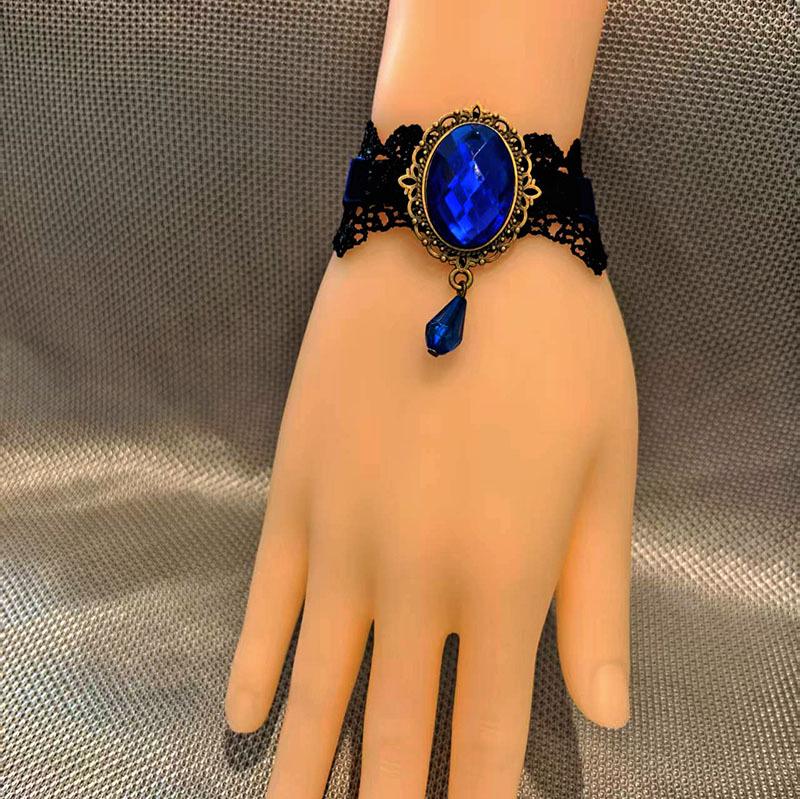 Gothic Retro Punk Lace Choker Necklace for Women