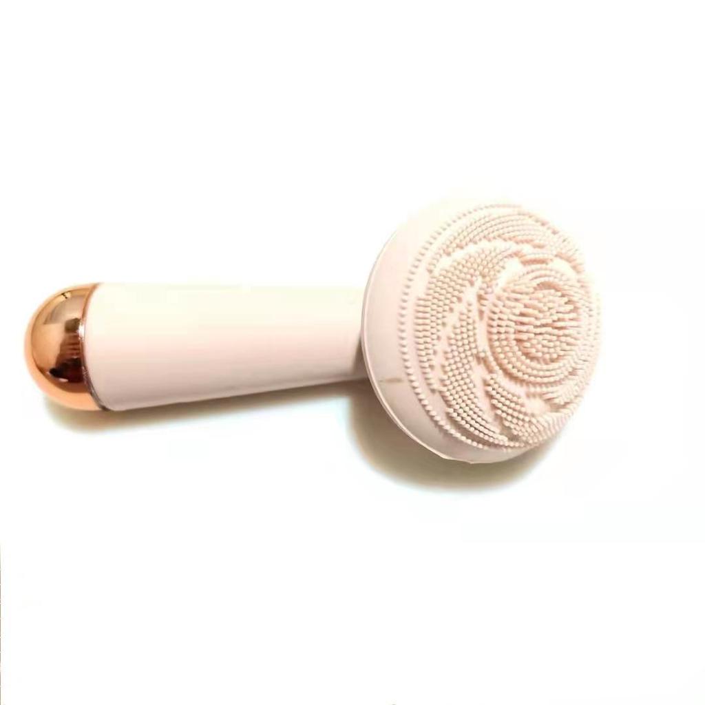 Перезаряжаемая вращающаяся щетка для очищения лица с силиконовым массажером