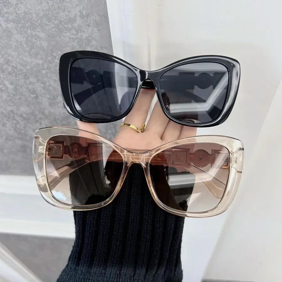 Designer Brand Square Sunglasses Women Men Colorful Cat Eye Frame Sun Glasses Female Gradient Mirror Colors Cool Fashion