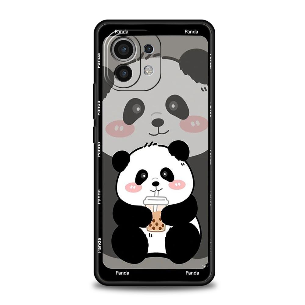 Чехол для телефона Cute Panda Climbing Bamboo для Xiaomi 14 13 12 11 Lite 13T 12T 11T Pro 9T Mi Poco X6 X5 M3 X3 Pro F5 F4 F3 5G