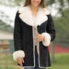 Women's Loose Casual Solid Color Lapel Long Sleeved Plus Velvet Jacket Fashionable Jacket