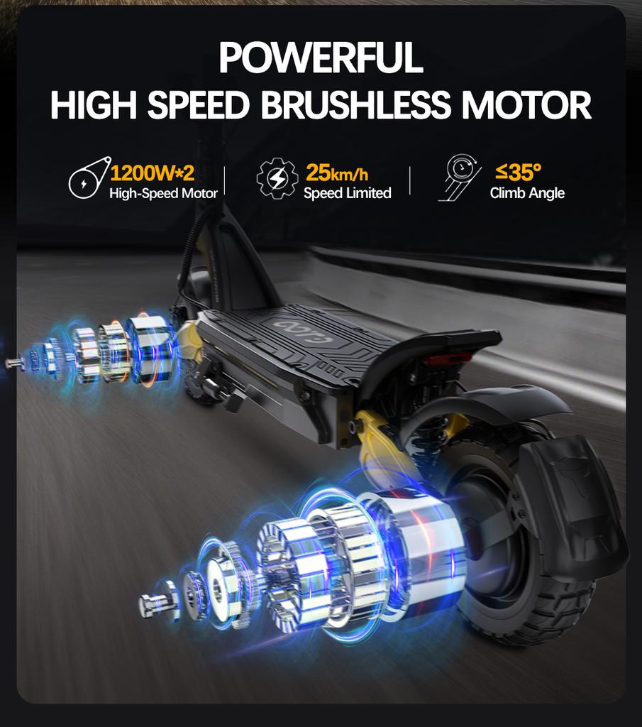 OOTD S30 3000W Peak Electric Scooter Adult Dual Motor 23.4AH 65km/h Hydraulic Brake Foldable E Scooter 10" Fat Tire All Terrain