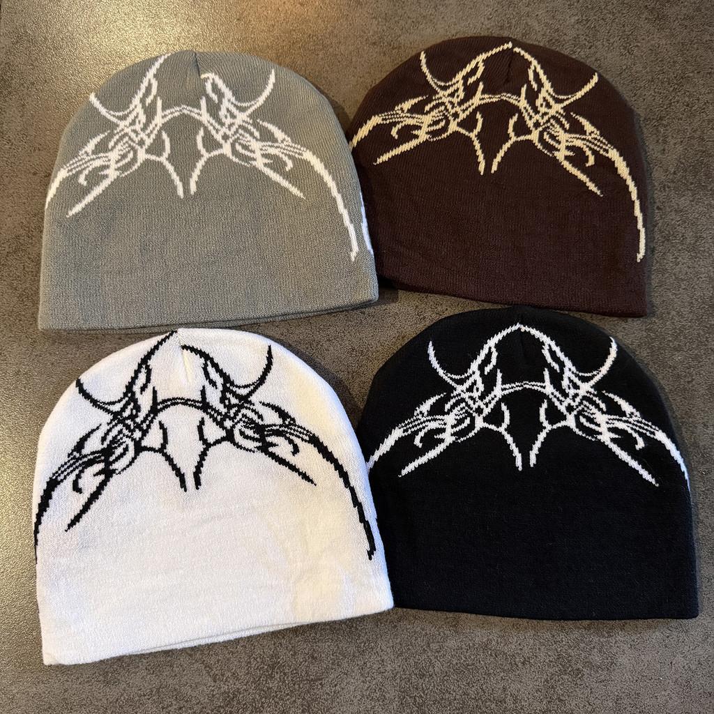 Street Skull Style Letter Beanie With No Brim For Winter And Fall Urban Outfits