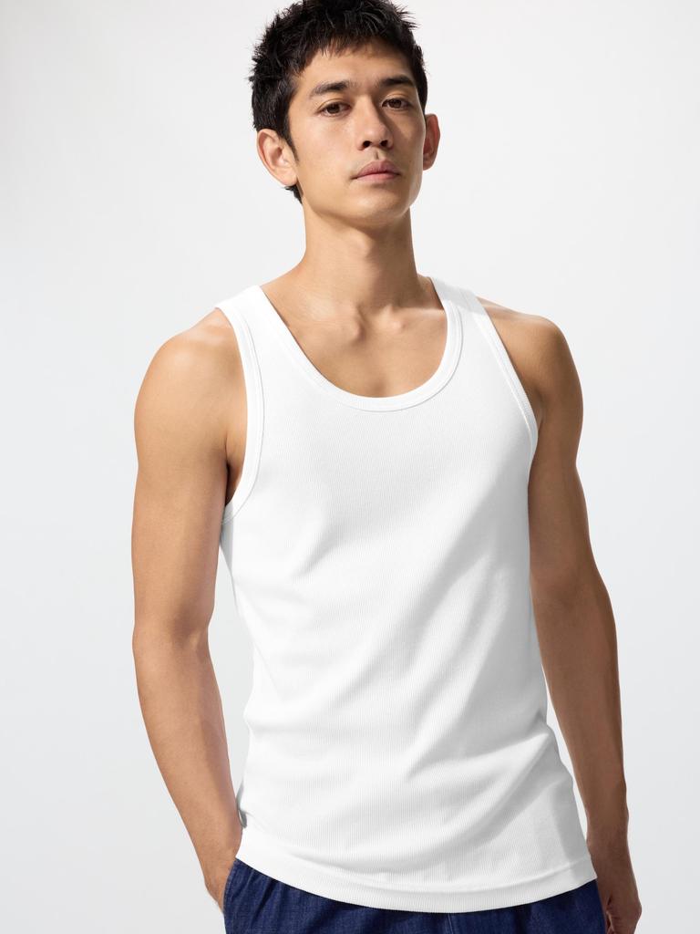 Uniqlo Японский сухой воротник ребристый топ-топ