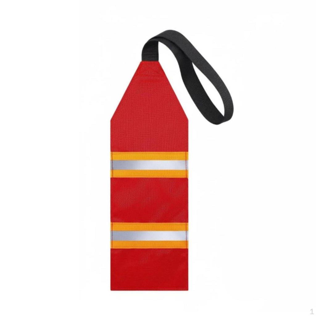 2 Pieces Reflective Red Flag Portable Kayak Weather Resistant for Kayakers, Boating,