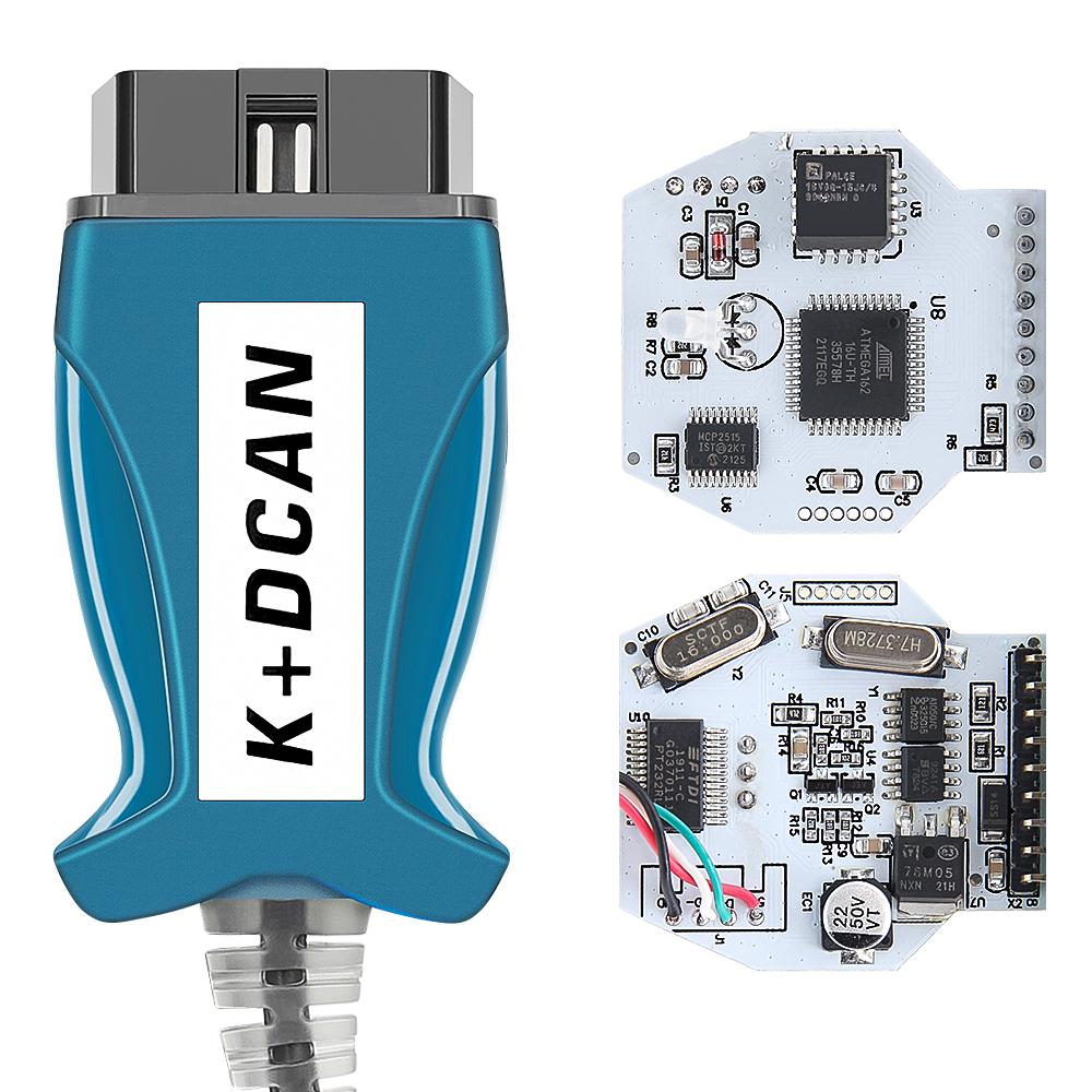 For K+DCAN FTDI 9241A With Switch K DCAN OBD 2 OBD2 Interface OBDII Car Diagnostic Auto Tools K-line K line For Inpa Cable
