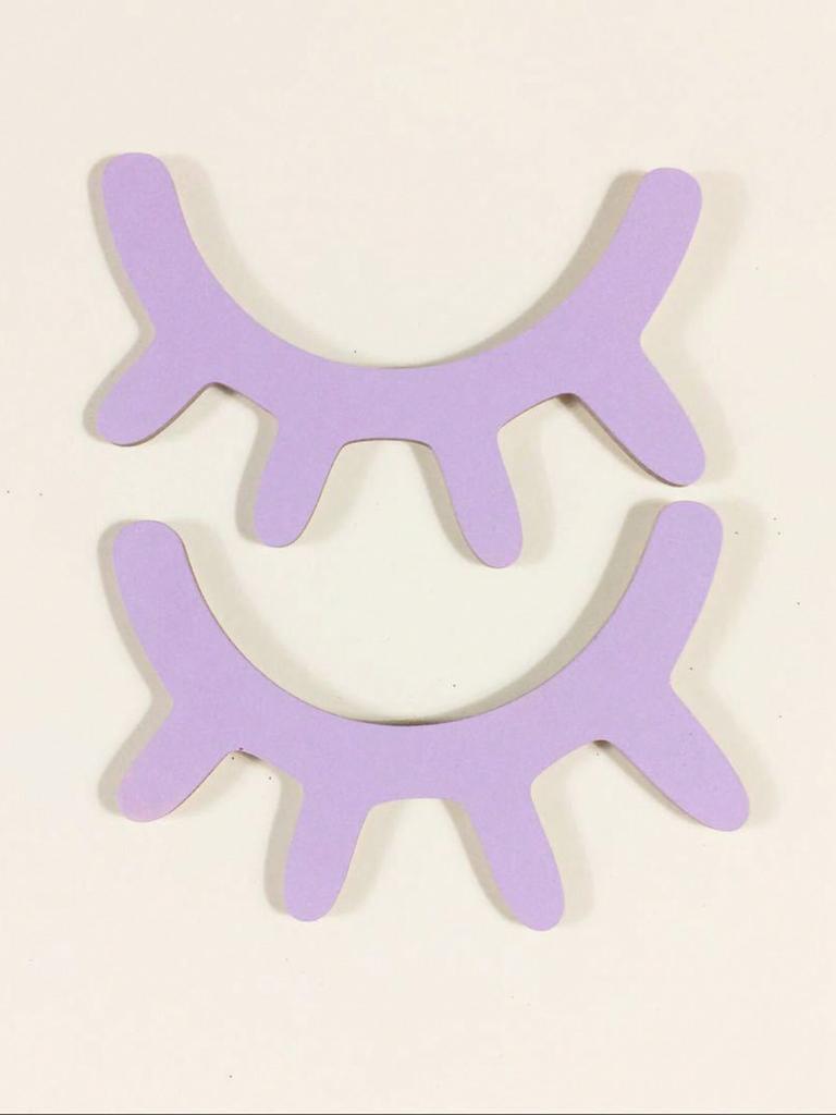 Home Decoration Supplies Wall Decoration 3D Three-dimensional Wooden Eyelash Ornaments Wall Decoration 2 Pieces 1 Set