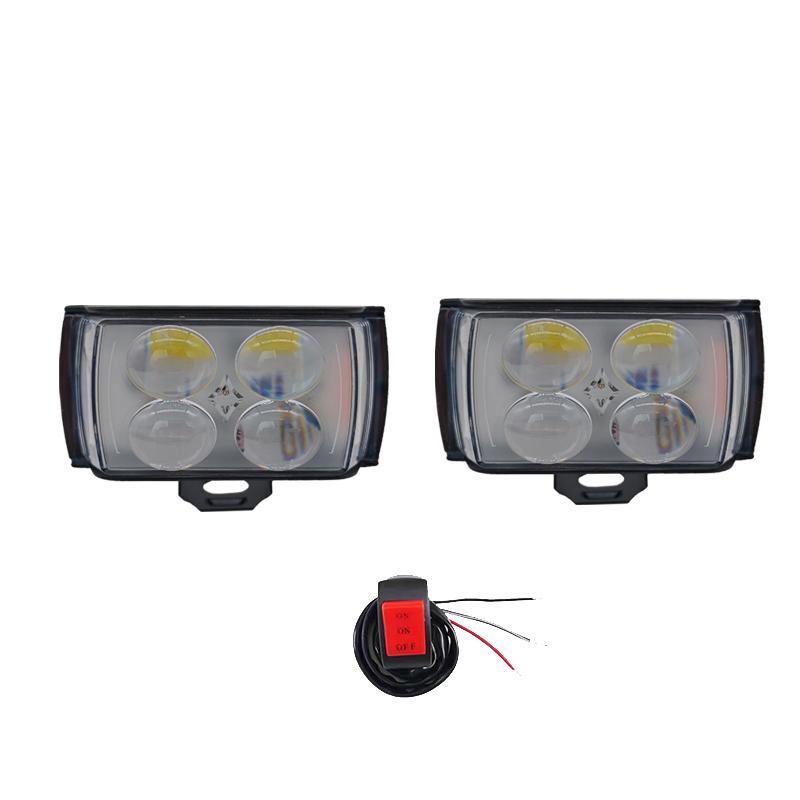 Светодиодные мигающие фары для мотоцикла, линза, прожектор, габаритный свет, ближний/дальний свет, вспомогательная фара для вождения, противотуманная фара для грузовика, внедорожника, квадроцикла, скутера