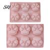 Baking Mold For Desserts Cat Paw Silicone Food-Grade Chocolate Mousse Cake Easy-Release Handmade Soap Reusable for DIY Dessert Decompression