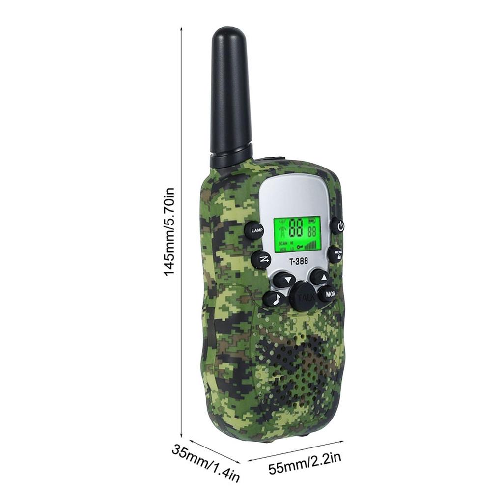 2 Pack Walkie Talkies for Kids, 3 KMs Long Range Children Walky Talky Handheld Radio Kid Toy Gifts for Boys and Girls