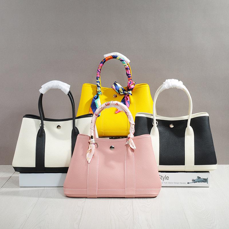 Женская большая садовая сумка из коровьей кожи в стиле знаменитостей 2024 года — универсальная, модная, удобная для переноски через плечо и в кармане