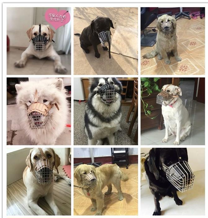 Черный/коричневый прочный металлический проволочный намордник для собак большой породы собак амстафф питбультерьер против укусов и лая жевательные намордники