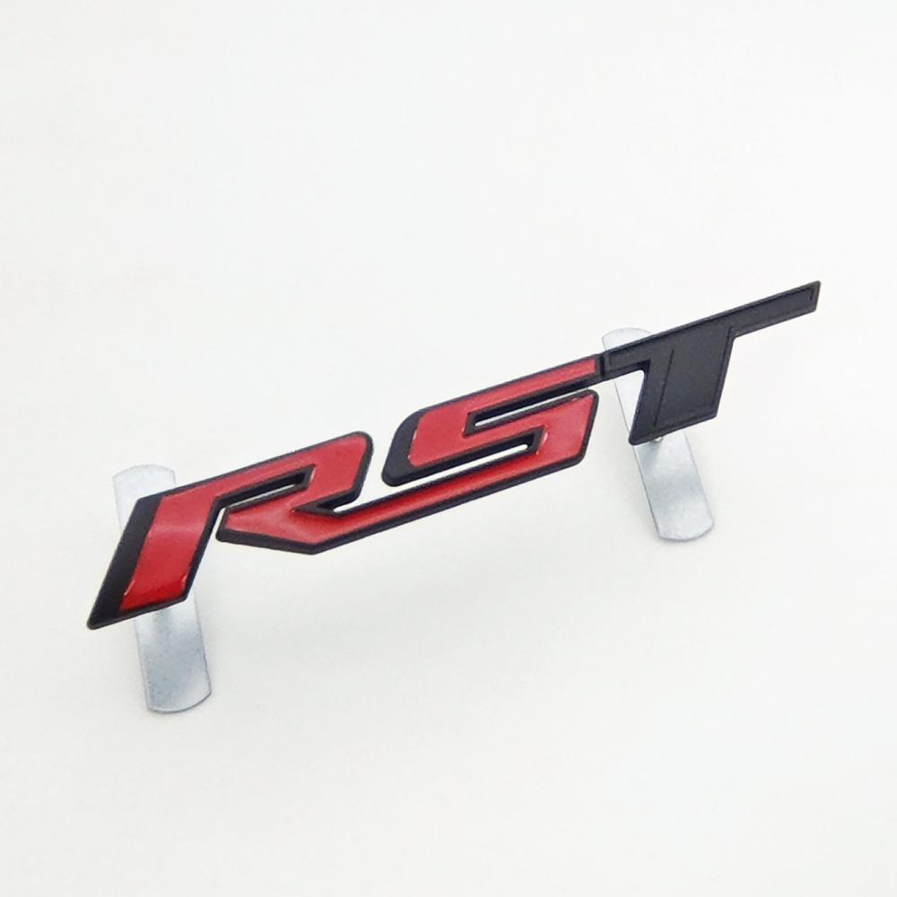 3D Metal Car Sticker RST Logo Front Grill Emblem Trunk Fender Badge For Chevrolet Tahoe Silverado Suburban Colorado Accessories ls2